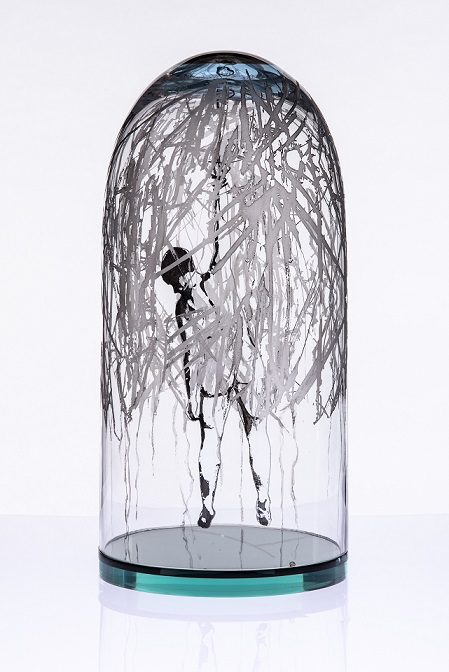 Laura Beth Konopinski, "Hang:Purge"; glass; 2018